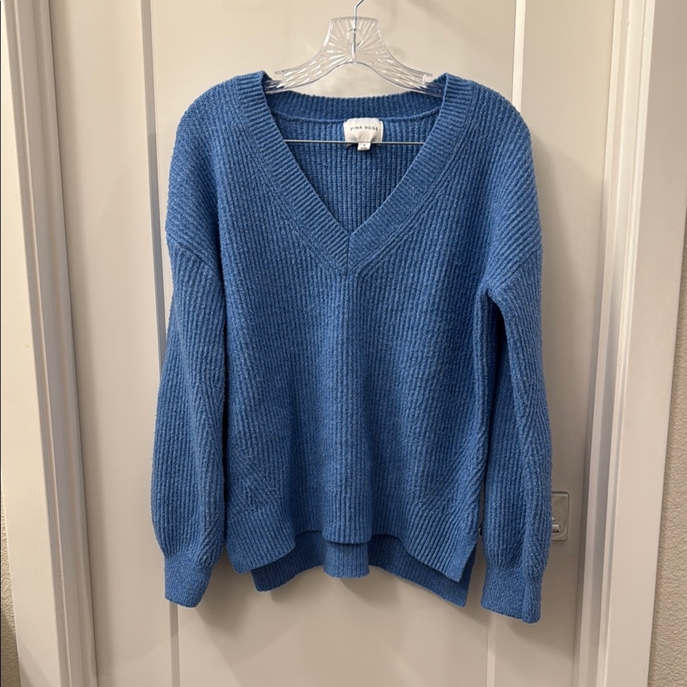 Blue V-Neck Sweater